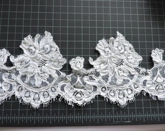 Alencon French Lace Trim Vintage White