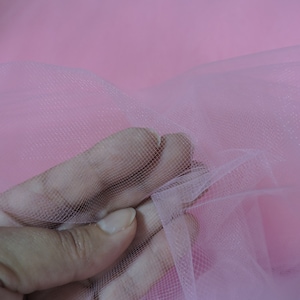 High Quality SOFT Paris Pink Nylon Illusion Tulle Fabric 108 inches Wide by the Yard