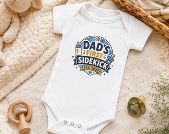 Body per neonati "Il primo aiutante di papà" / Annuncio di nascita