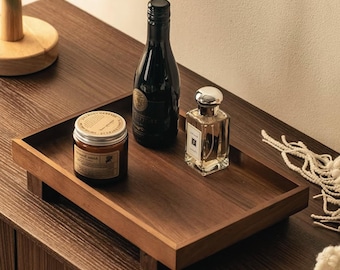 Bandeja de té de madera estilo japonés, bandeja para servir, bandeja de té Gongfu, bandeja para mesa de café, bandeja de almacenamiento para decoración minimalista del hogar.