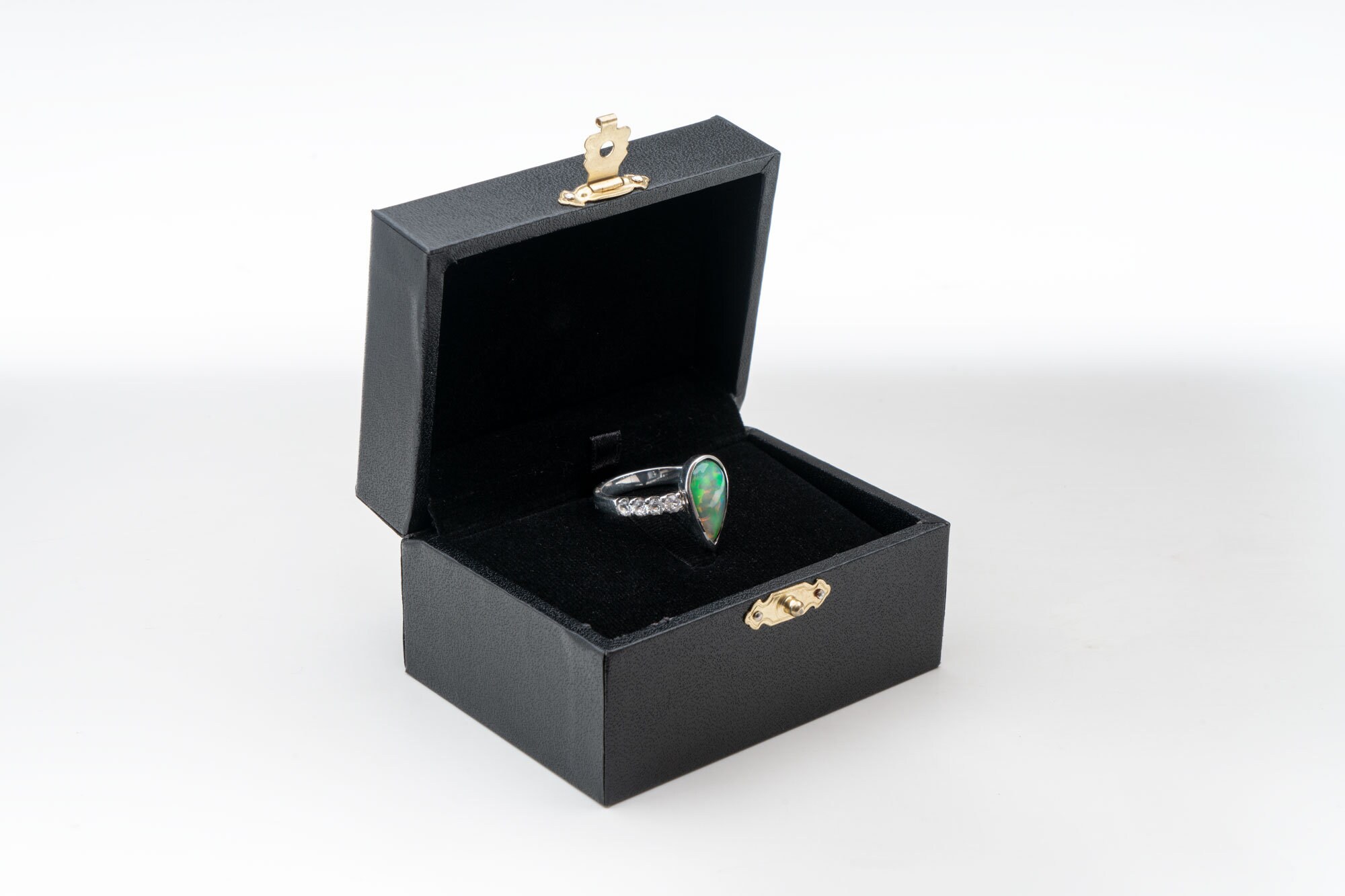 Opal And White Topaz Ladies Ring Very Pretty Genuine Gemstones | Etsy