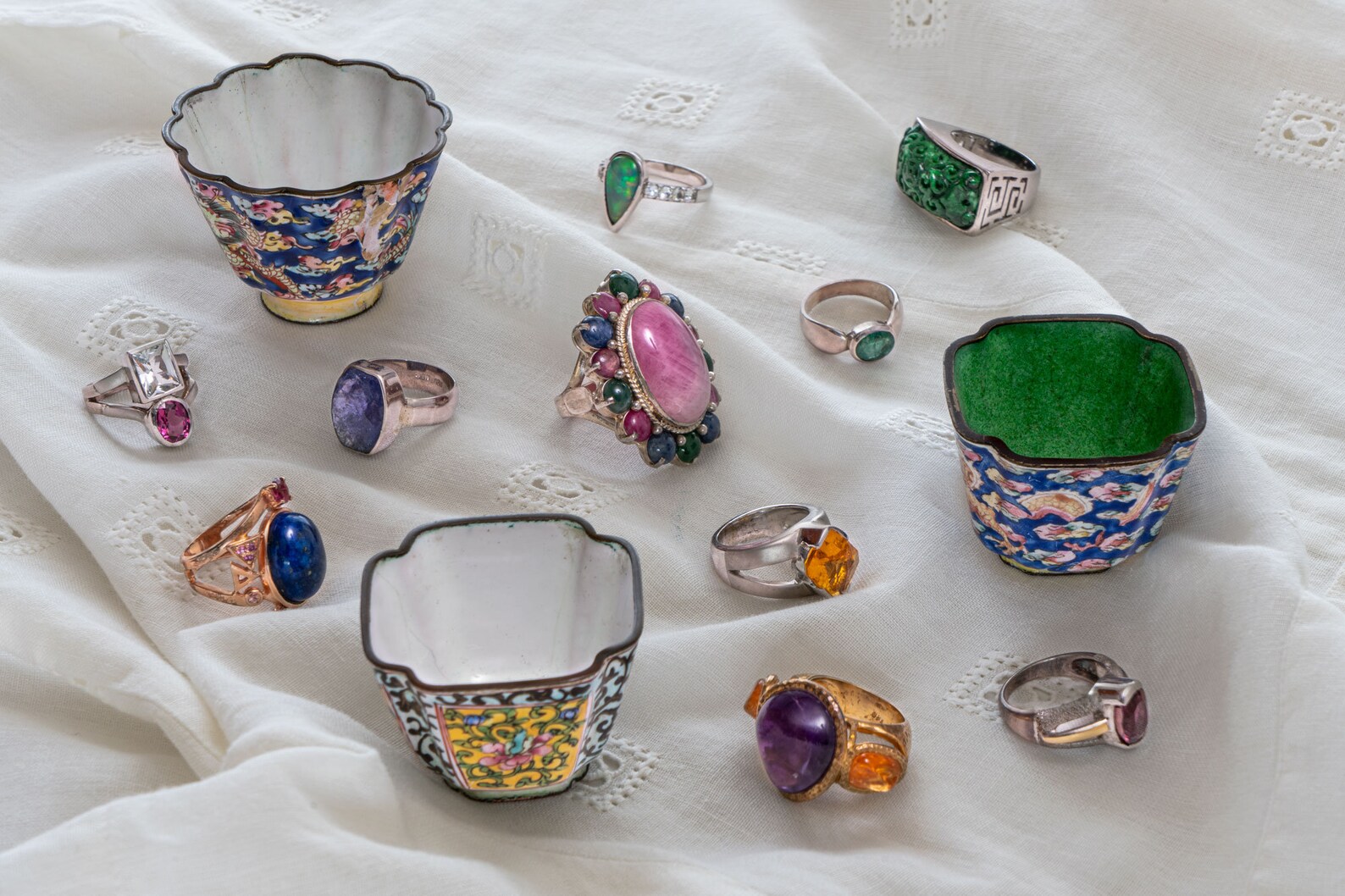 Opal And White Topaz Ladies Ring Very Pretty Genuine Gemstones | Etsy