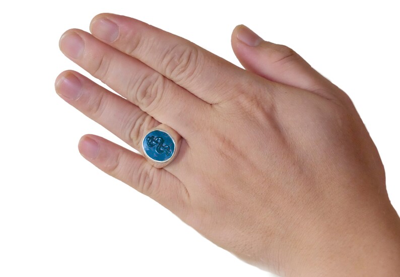 Doctor Ring Bloodstone Finely Hand Carved Caduceus Image Etsy