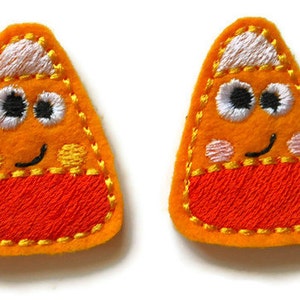 Smiling Candy Corn felt feltie Embroidery design