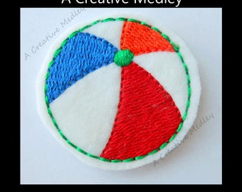 Beach Ball felt feltie Embroidery design - Instant Download