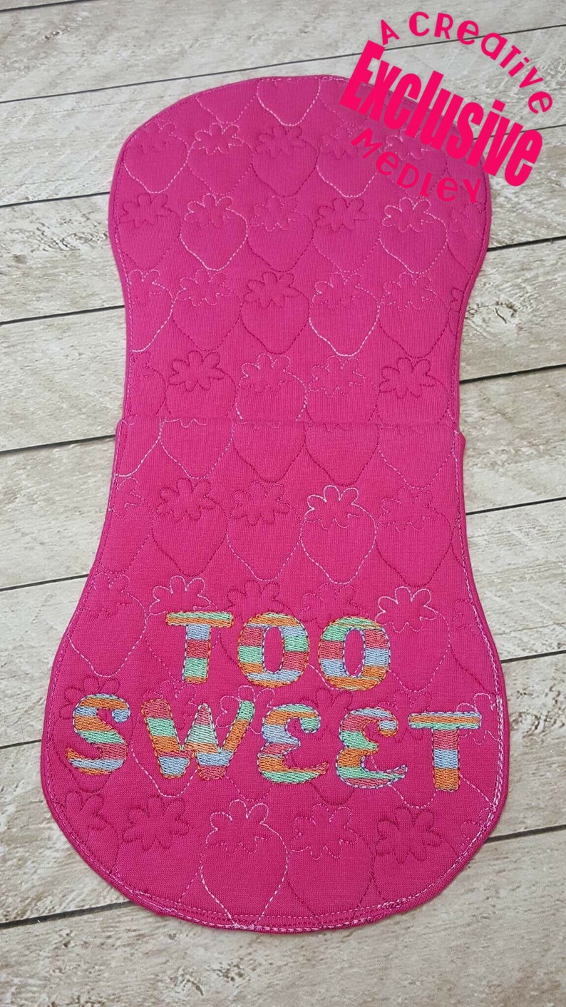 Strawberry Fancy Fabric Burp Cloth