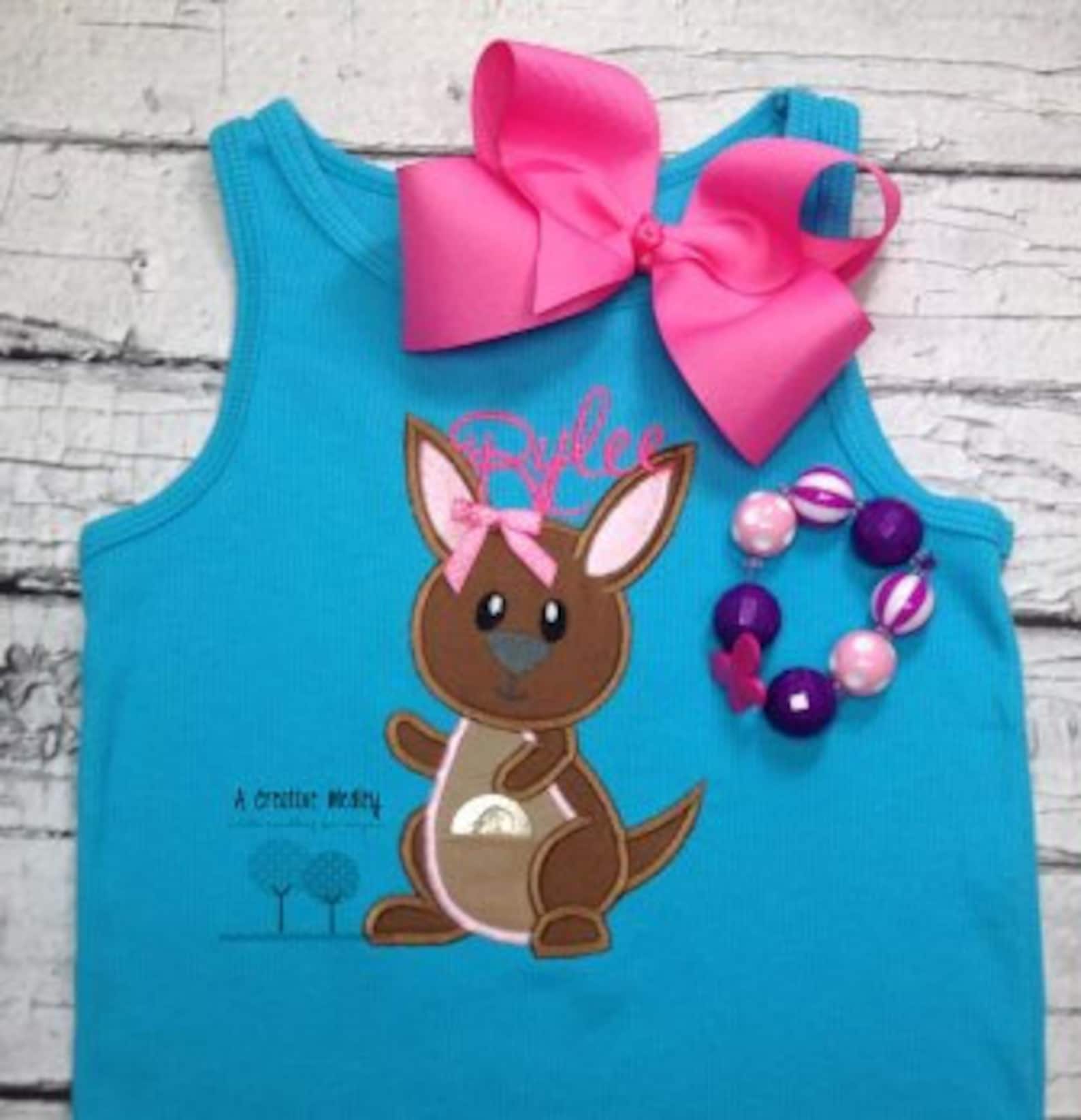 Peekaboo Kangaroo Applique EMBROIDERY DESIGN instant Download Etsy