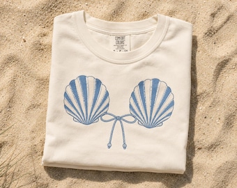 Top bikini con reggiseno a conchiglia costiera PNG