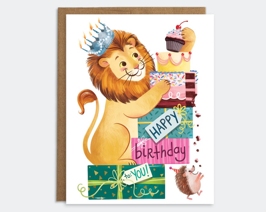 Happy Birthday Lion Card Happy Birthday Lion Card