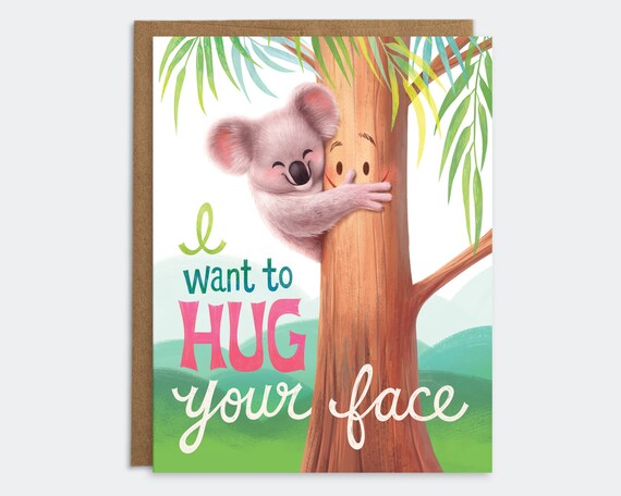 Koala Valentinstagskarte Koala Jubilaumskarte Koala Love Etsy