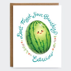 New Baby Card Baby Shower Card Mom to Be Card Pregnancy Card Congrats on Pregnancy Card Baby Watermelon image 1