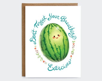 New Baby Card - Baby Shower Card | Mom to Be Card | Pregnancy Card | Congrats on Pregnancy Card | Baby Watermelon