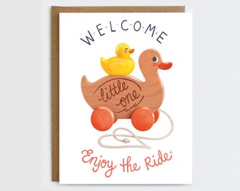 Welcome Little One - Welcome Baby Card | Congrats New Parents | Expecting Baby Card | Congrats New Baby Card