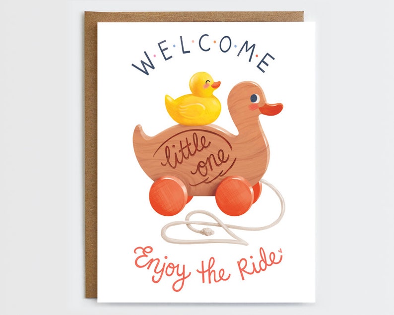 Welcome Little One Welcome Baby Card Congrats New Parents Expecting Baby Card Congrats New Baby Card image 1