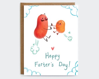 Funny Fathers Day Card - Happy Farter's Day | Thanks Dad Card | Card for Dad | Punny Fathers Day