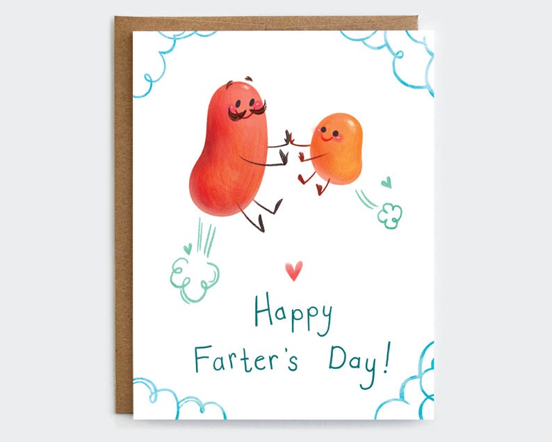 Funny Fathers Day Card Happy Farter's Day Thanks Dad Card Card for Dad Punny Fathers Day image 1