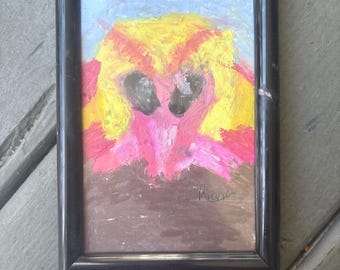 Rosy Maple Moth by Riana Nicole (4x6) Signed