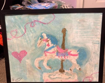 Carrouselpaard van Riana Nicole (8,5 x 11 inch) GESIGNEERD