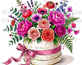 Aquarel lentebloemen clipart, pastel tuinillustraties, wilde bloemen geschenkverpakkingen, bloemen png PNGEgg