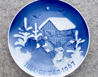 Vintage Bing Grondahl 1967 Christmas Plate