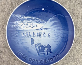 Vintage Bing Grondahl 1972 Christmas Plate with Box