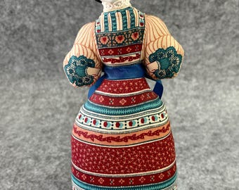 Avon American Heirloom Porcelain Doll, Folk Costume, Vintage Sachet Collectible