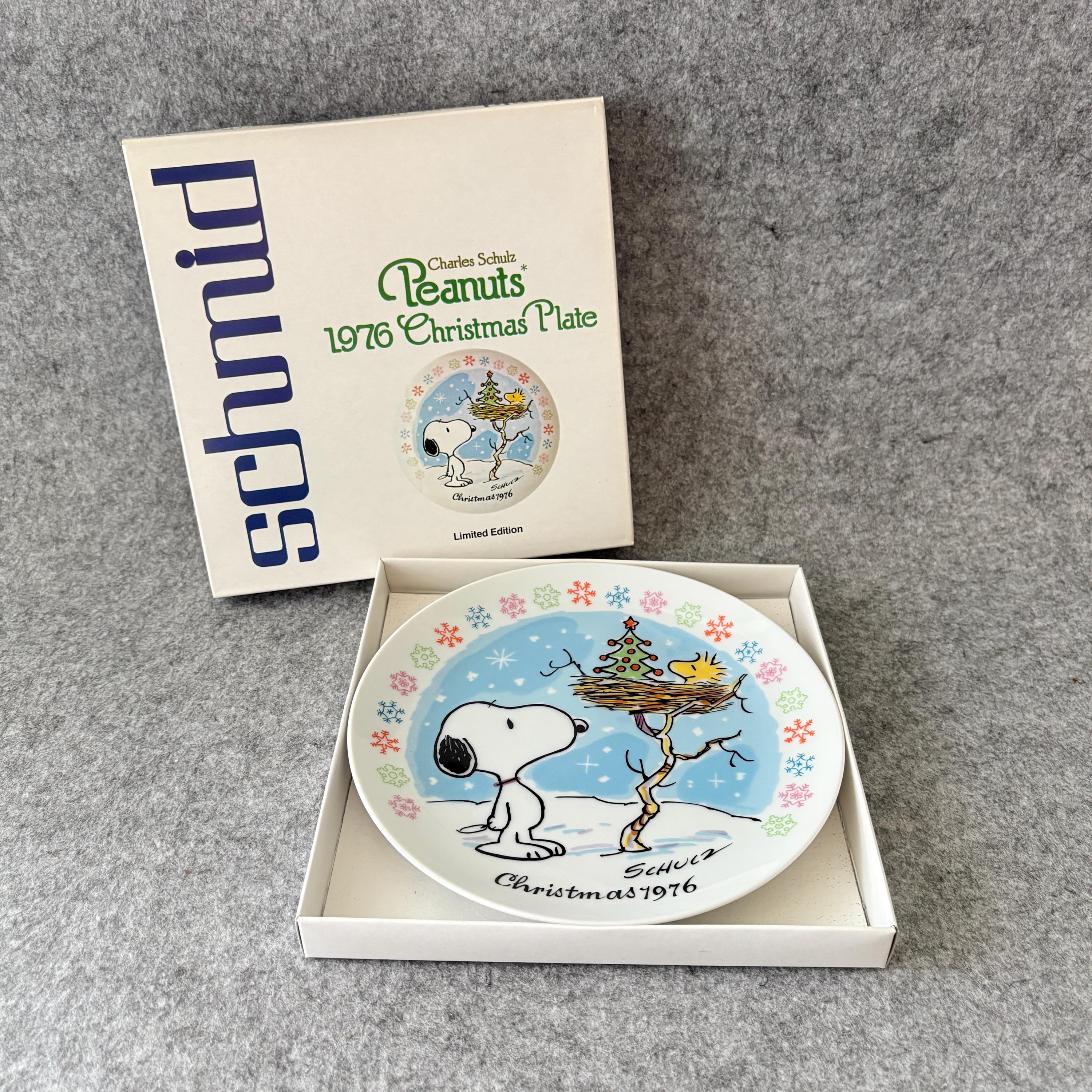 Vintage Christmas Plate Snoopy - Etsy