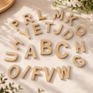 Custom Wooden Letters | Solid Radiata Pine | CNC Cut Alphabet | 3" 4" 5" Wood Letters | Nursery Wall Decor | Made in USA