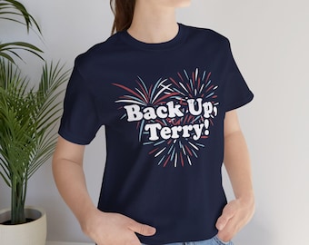 Back-up badstof vuurwerk T-shirt, 4 juli-T-shirt | Patriottisch Fourth of July-shirt, 250 jaar Amerika