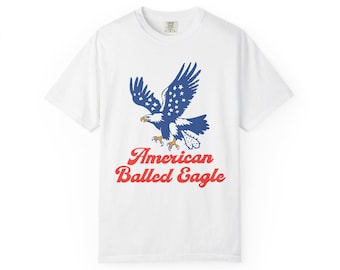 American Balled Eagle T-shirt | Shirt met patriottische adelaar, 4 juli-shirt