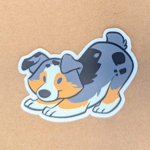 Australian Shepherd Sticker - Blue Merle - Dog Lover Gift for Aussie Shepherd fans