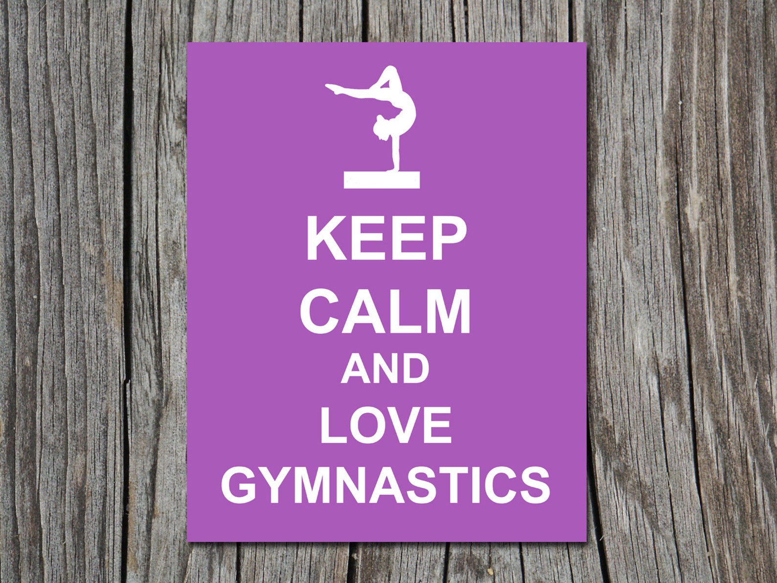 Keep Calm and Love Gymnastics Beam Gymnast Poster Wall Art | Etsy
