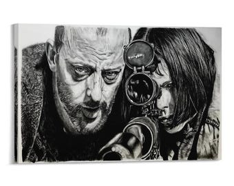 レオン ポスター、プロフェッショナル ポスター、キャンバス ポスター ウォール アート 絵画 ポスター キャンバス プリント アート作品 寝室 リビングルームの装飾