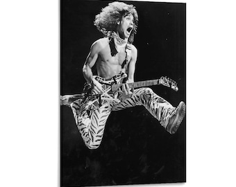 エディ・ヴァン・ヘイレンのポスター、音楽ポスター、壁掛けアート、絵画ポスター、キャンバスプリント、アートワーク、寝室、リビングルームの装飾