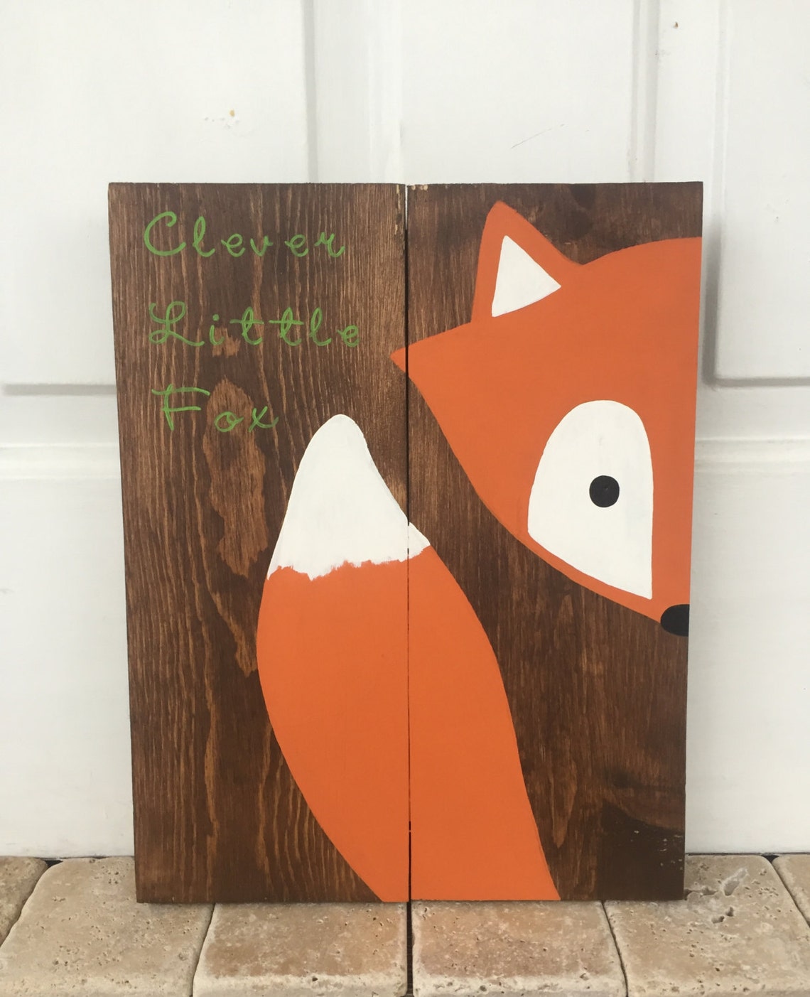 Clever little fox sign fox nursery sign fox decor fox Etsy