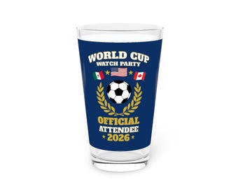 Vaso de pinta para asistente oficial a la fiesta para ver la Copa del Mundo 2026
