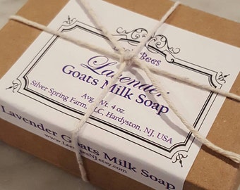 Lavender Goats Milk Soap with Essential Oil - 4 oz. Bar