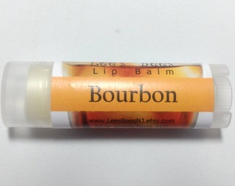 Bourbon Flavor Natural Beeswax Lip Balm, Chapstick Lip Salve, One Tube from Organic Beekeeper