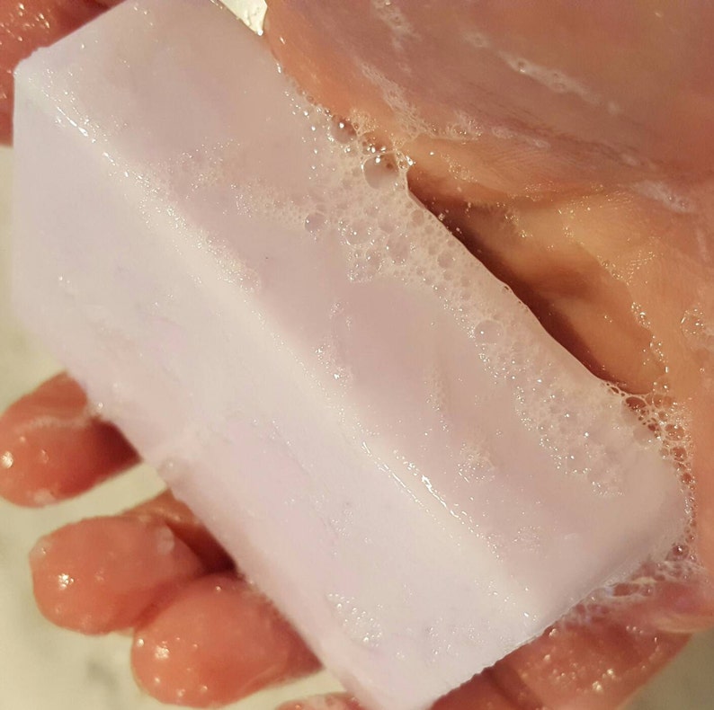 Lavender Goats Milk Soap with Essential Oil 4 oz. Bar image 3