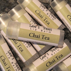 Chai Tea Lip Balm - One Tube of Beeswax Lip Balm Chapstick Lip Salve from the Beekeeper