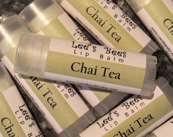 Chai Tea Lip Balm - One Tube of Beeswax Lip Balm Chapstick Lip Salve from the Beekeeper