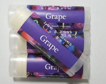 GRAPE Lip Balm, Natural Beeswax Chapstick from the Organic Beekeeper