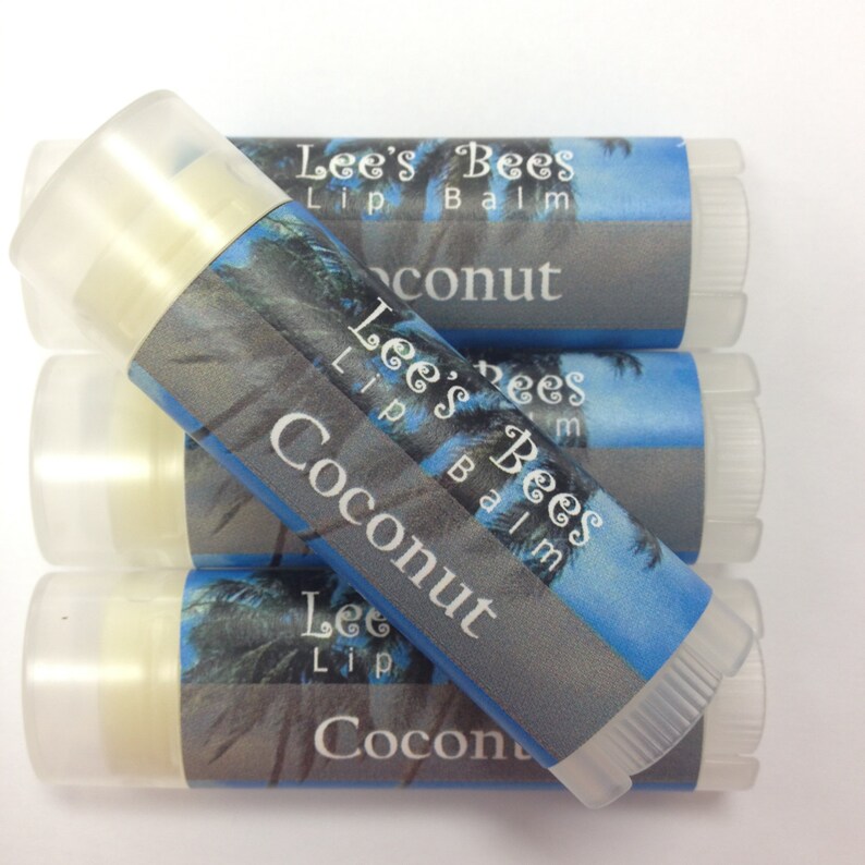 Lip Balm COCONUT, One Tube Beeswax Lip Salve Chapstick by the Beekeeper image 2