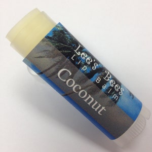 Lip Balm COCONUT, One Tube Beeswax Lip Salve Chapstick by the Beekeeper image 3