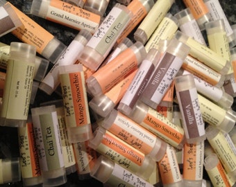 3 Lip Balm Tubes - You Pick the Flavors of All Natural Beeswax Lip Salve Chapstick from the Beekeeper