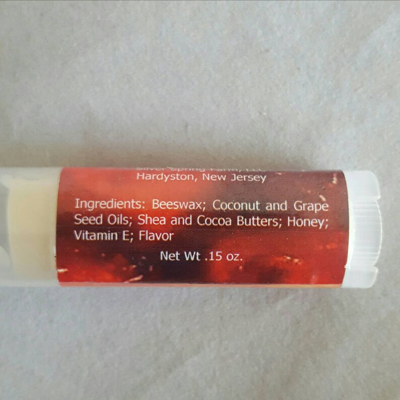 Lip Balm Wild Cherry Pie One Tube Beeswax Lip Salve Etsy