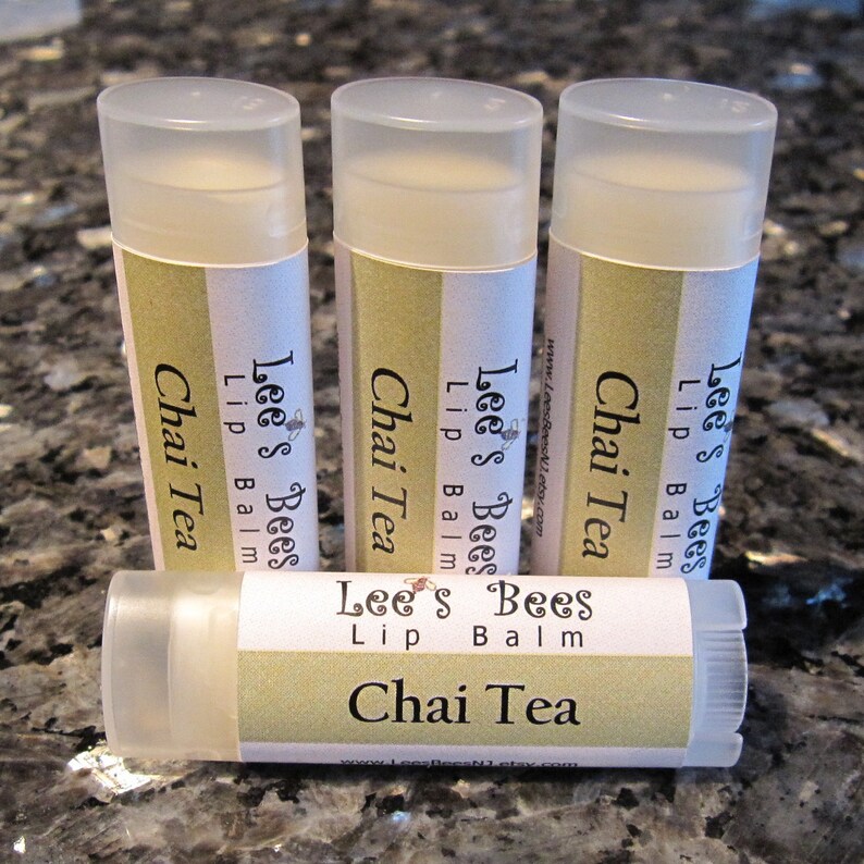 Chai Tea Lip Balm One Tube of Beeswax Lip Balm Chapstick Lip Salve from the Beekeeper image 3