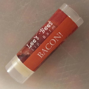 Bacon! Lip Balm - Unique Flavor Beeswax Lip Salve Chapstick from the Beekeeper