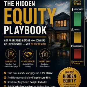 Hidden Equity Playbook: Subject To, Lease Options, Short Sales (Real Estate Ebook)