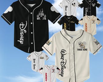 Personalisiertes Disney Baseball Jersey | Personalisierte Familie Disney Reise Shirt | Disneyland & Disney World Passendes Outfit